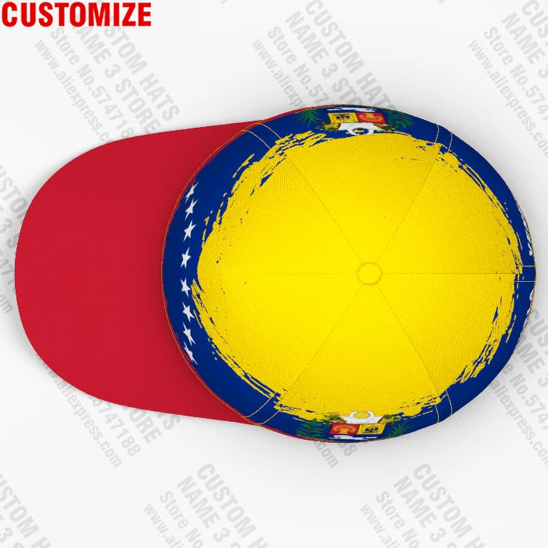 Venezuela Baseball Caps Free Custom Made Name badge Team Logo Ve Hats Ven Country Travel Venezuelan Nation Spanish Flag Headgear
