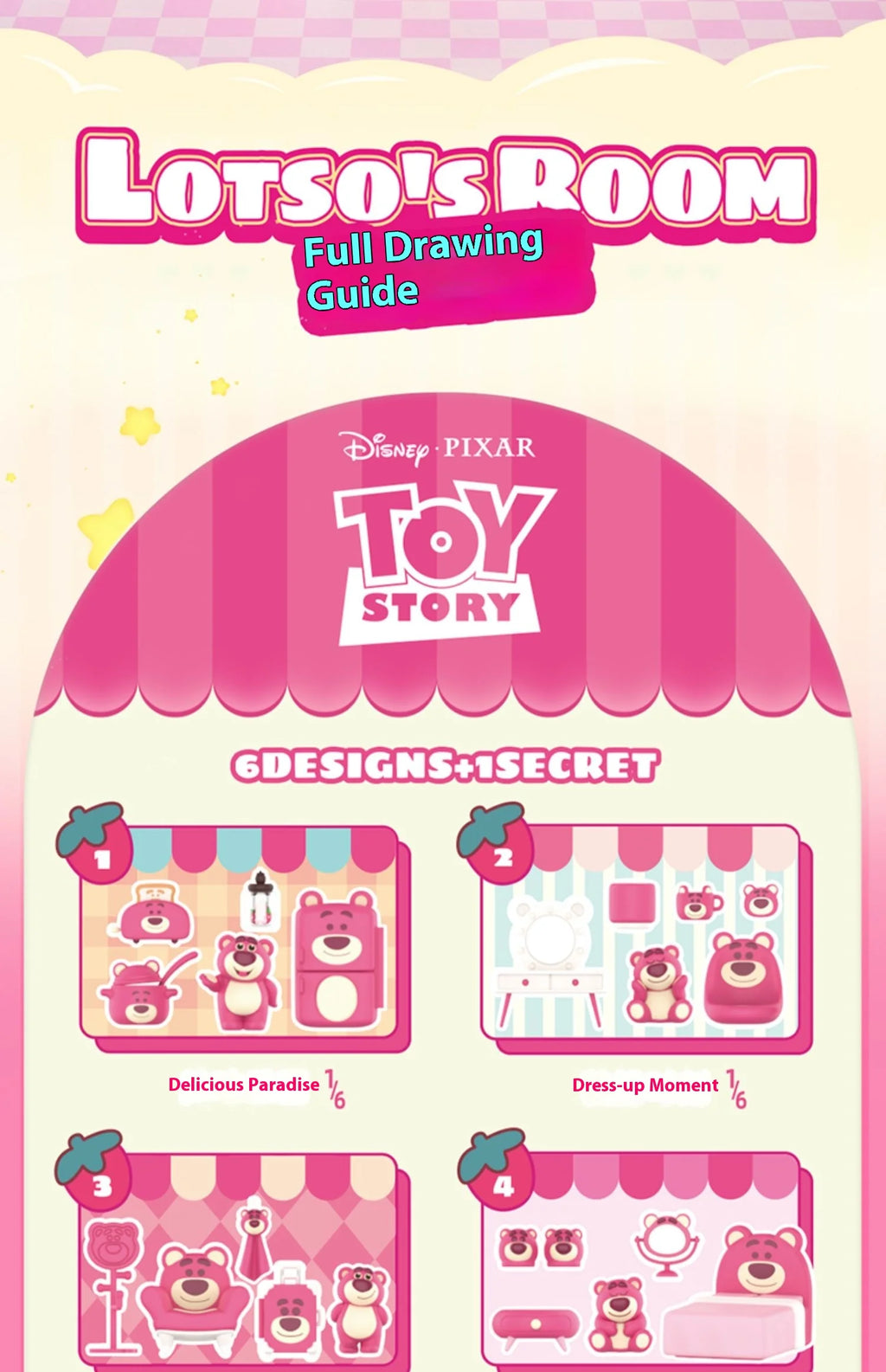 52 toys Toy Story Lotso's Room Blind Box Hand-Made Ornaments Collectible Art Toys Decorative Gifts Trendy Room Decor
