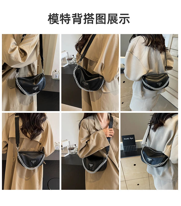 Famous Designer Ladies Shoulder Bag Leather Crossbody Handbag Women Messenger Tote Luxury Brand Classic Elegant Fashionable