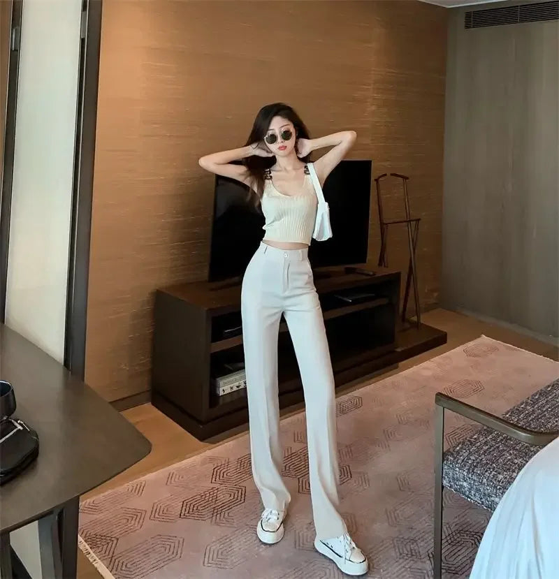 Dress Pants Tailoring Work Woman Trousers Straight Leg Slacks Women Office Trends 2025 Y2k Streetwear 90s Casual Original G Xxl