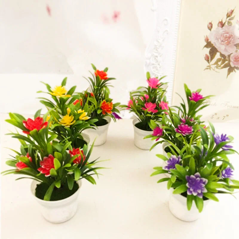 Artificial Flowers Plant Pot Simulate