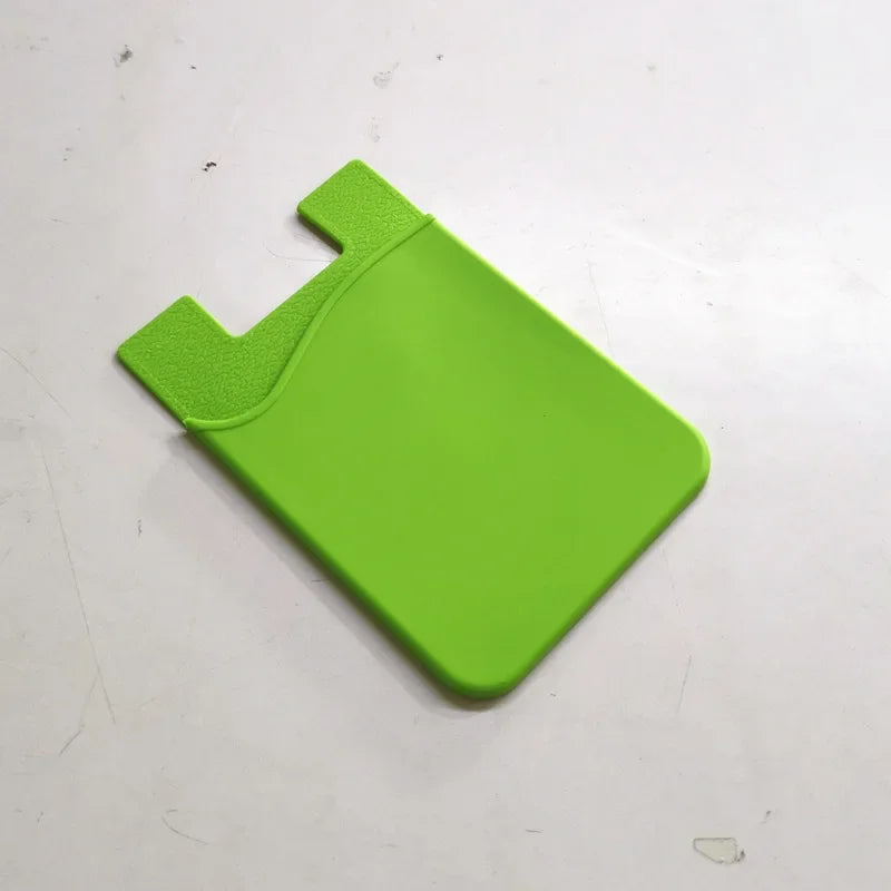 1PCS  Silicone Business Credit Pocket Adhesive Fashion Women Men Cell Phone ID Card Cover Holder Slim Case Sticker Case Bags