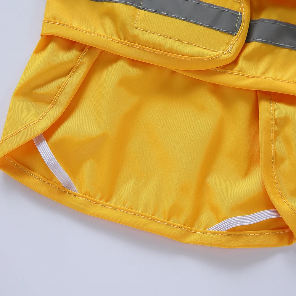 Fashionable Reflective Pet Dog Raincoat Cute Animal Raincoat Pet Hooded Waterproof Jacket Clothes Dog Clothes for Big Dogs