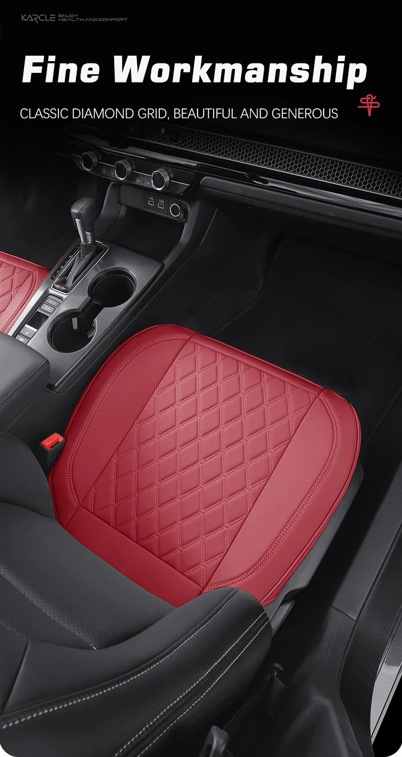 Universal 1PCS Nappa Leather Car Seat Cover Wrap Around Bottom Seat Cushion Waterproof Durable Car Seat Protector Auto Accessory