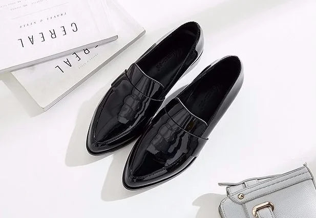 Shoes for Women 2025 Pointed Toe Ladies Summer Footwear Low Heel Elegant Black Moccasins Formal Korean Style Chic Point Lastest