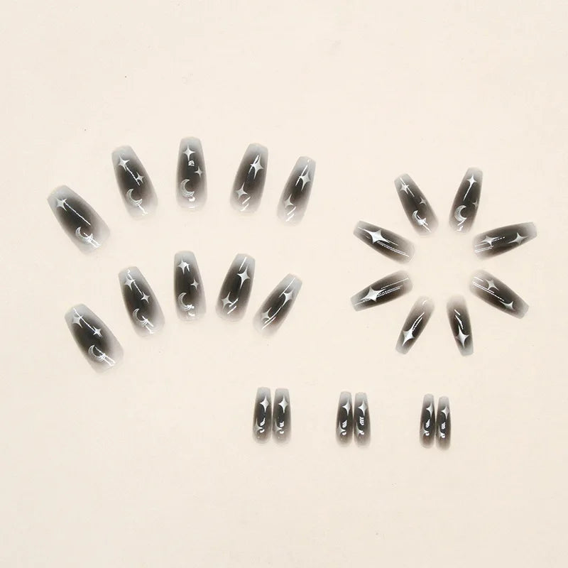 Gothic Bat Press-On Nails | 24pcs Reusable Acrylic | Halloween & Everyday