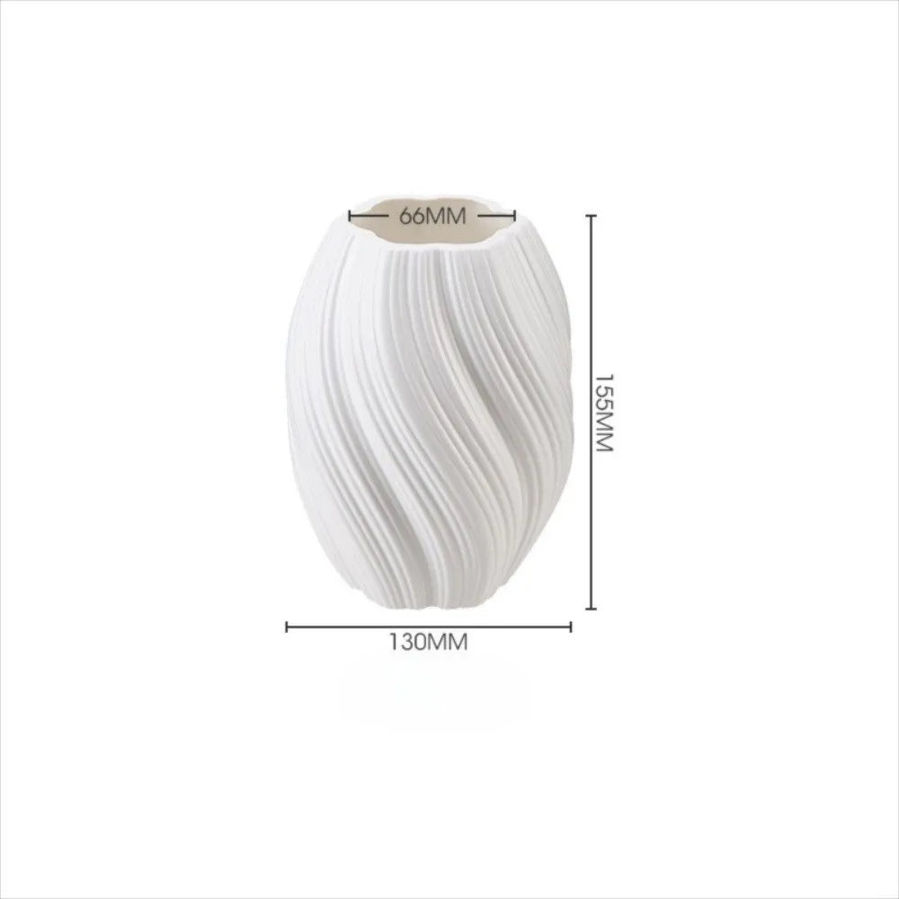 Modern Wave Shaped Plastic Vase