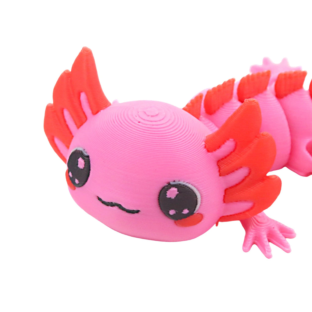 3D printed simulation salamander figurine, novel stress relieving toy with movable joints, desktop color decoration