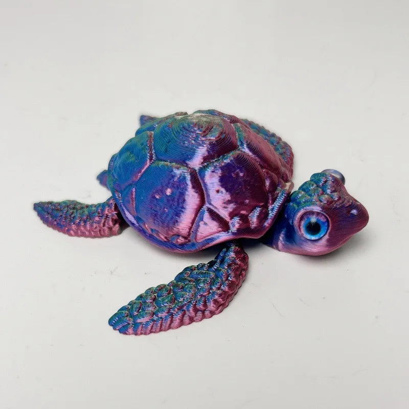 3D Printed Turtle Model with Movable Joints, Creative Collection Desktop Decoration, Handmade Holiday Gifts for Anime Models