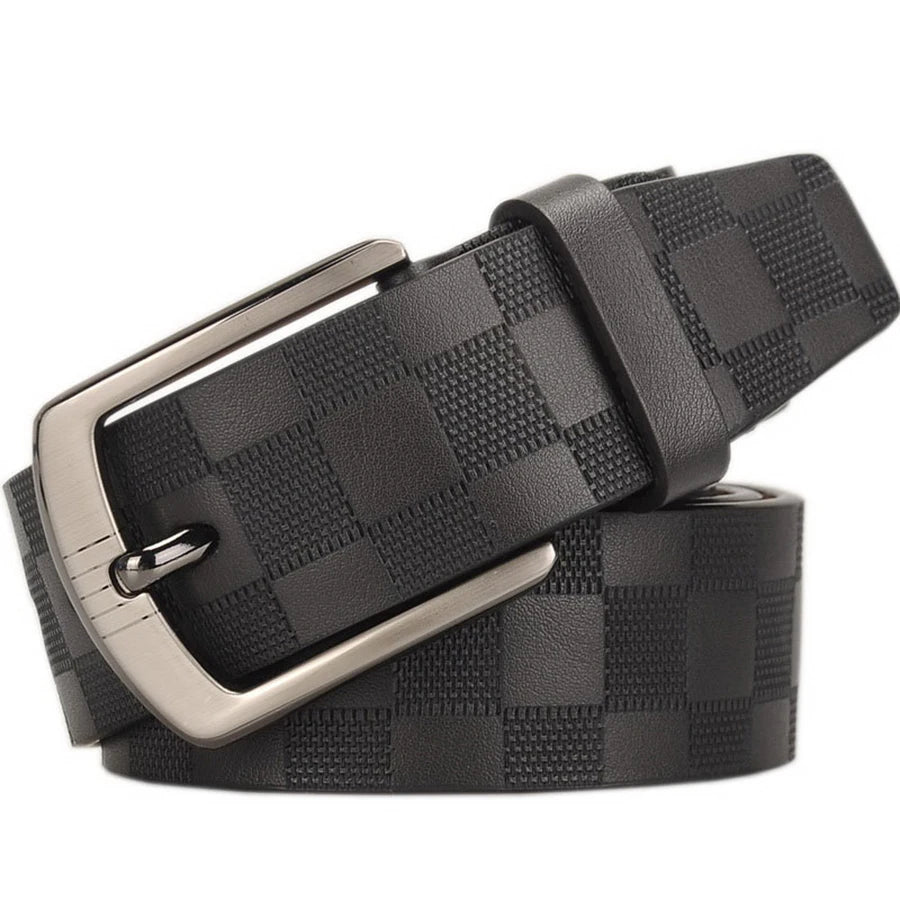 Pin Buckle Belt for Men Famous Brand Business Belt Men Genuine Leather Waist Straps Black Brown Male Jeans Belts Luxury Designer