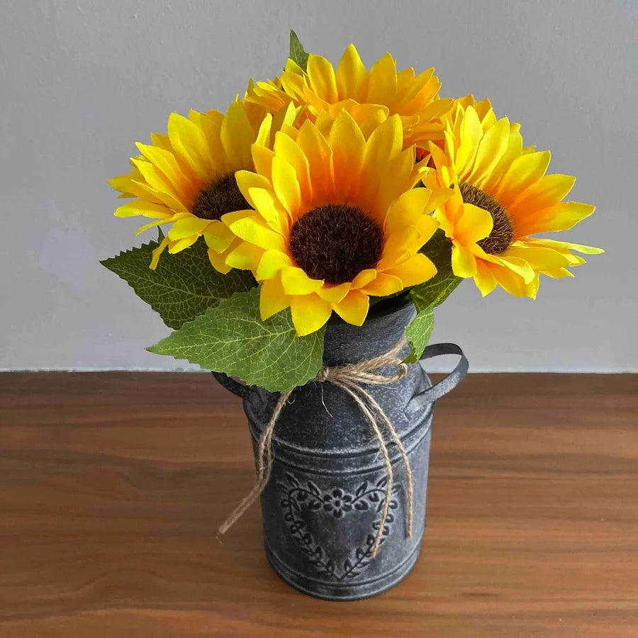 Vintage Metal Ribbon Countryside Bow- Freestanding Decorative Vase