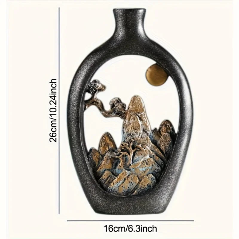 1PC Landscape Retro Decoration - Modern Desktop Vase Display