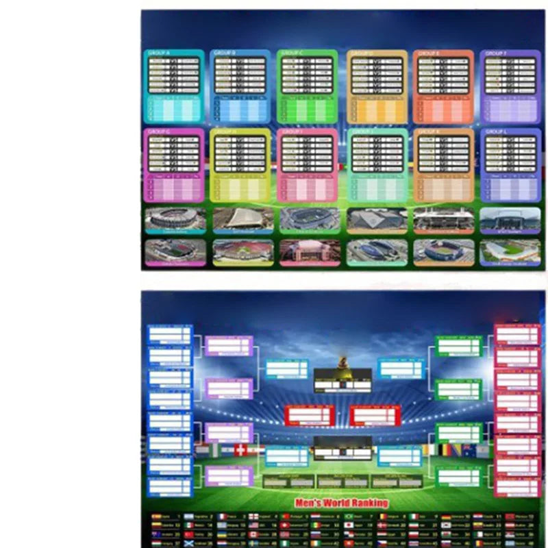 2026 Football Match HD Print Commemorative Poster Wall Art Sports Fan Collection Souvenir for Football Lovers Bedroom Room Decor