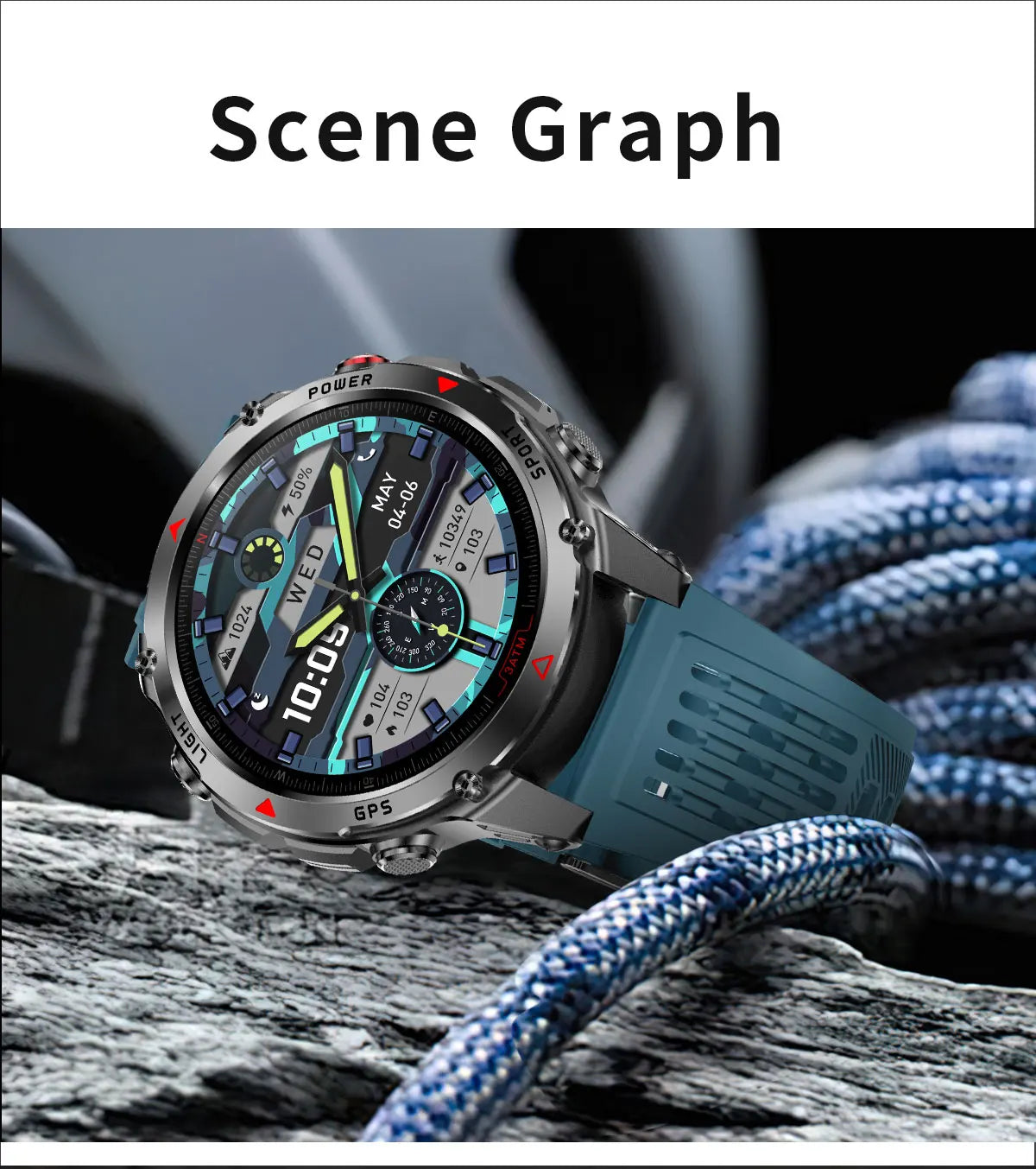 Smart Watch For Men 1.46'' 360*360 HD AMOLED Color Display Voice Call Compass LED Sports Fitness Waterproof Watch Ladies