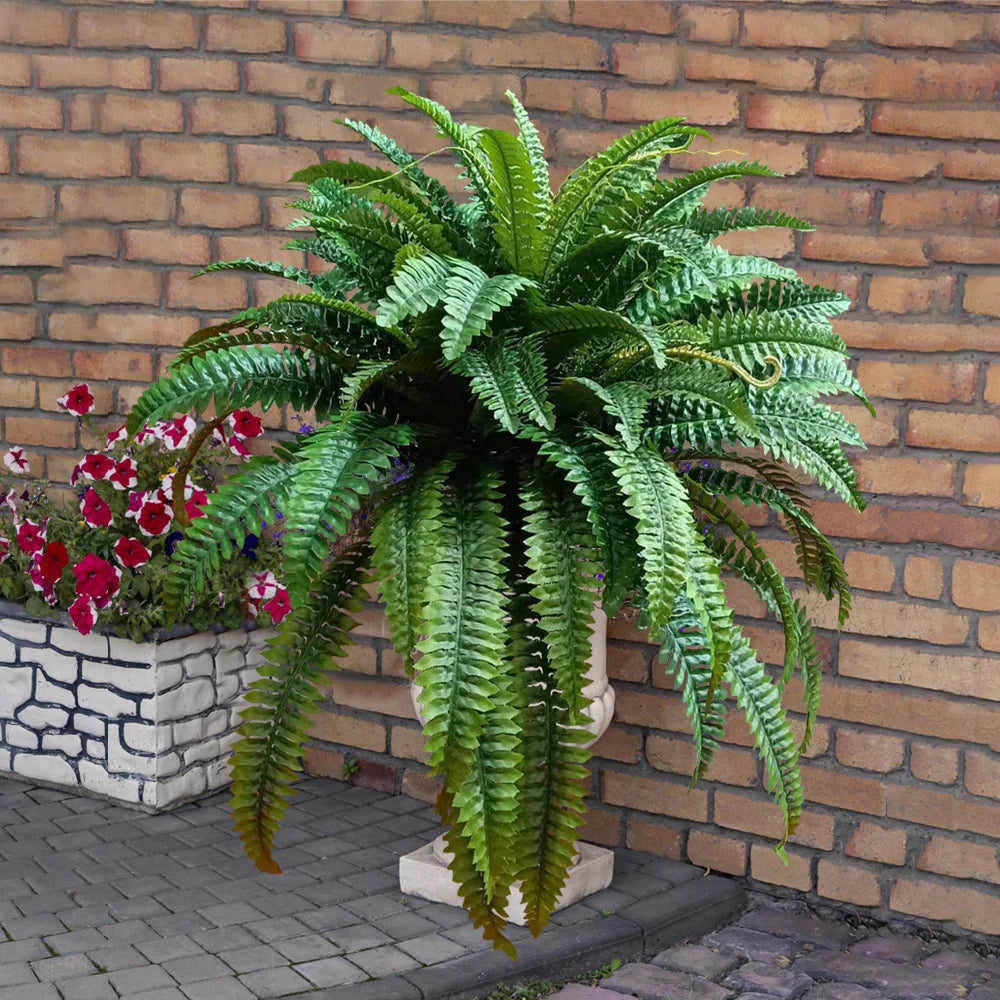 Leaves Artificial Boston Fern Large Hanging Plants