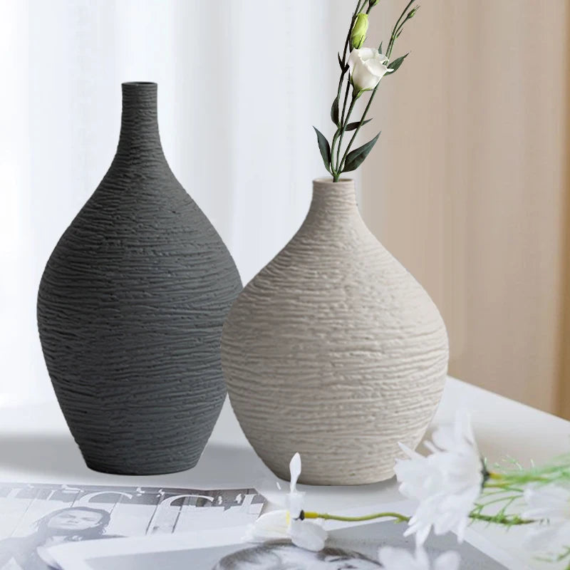 White Ceramic Vase Decoration for Home