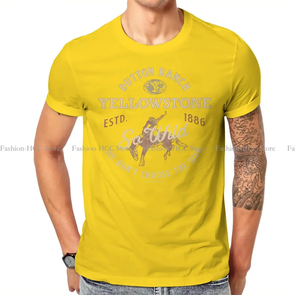 Yellowstone Dutton Ranch TV Show Men's T-shirt So Wild Vintage Rodeo Individuality T Shirt Graphic Sweatshirts Hipster