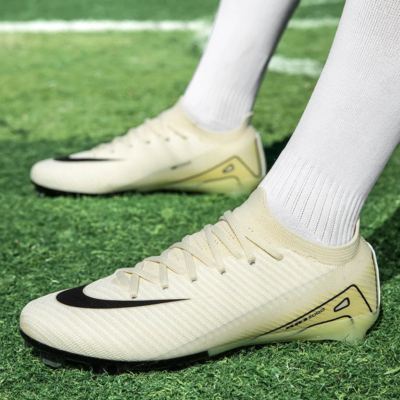 New Men Outdoor Football Boots Soccer Shoes Cleats Match Training TF/FG Grass Ankle Long Spikes Sport Hot-selling High-quality