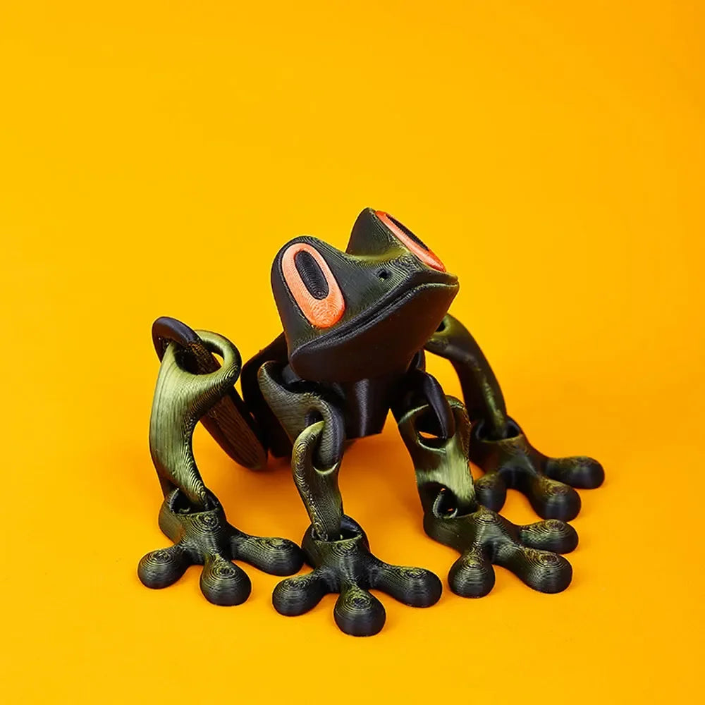 3D Printing Simulation Tree Frog Joint Movable Frog Ornaments Kitchen Home Decoration Office Animal Desk Toy Refrigerator Magnet
