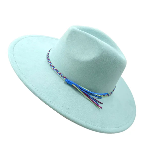 Gorras Para Hombres Three styles Suede Hat Water drop hat 9.5cm Wide Brim Fedora Hat Women's Autumn and Winter Felt Jazz Hat