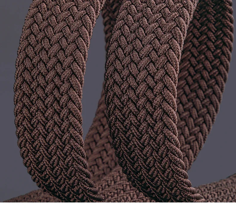 Belt for Men Golf Belt Summer Woven Leather Casual Sports Elastic Adjustable Waistband