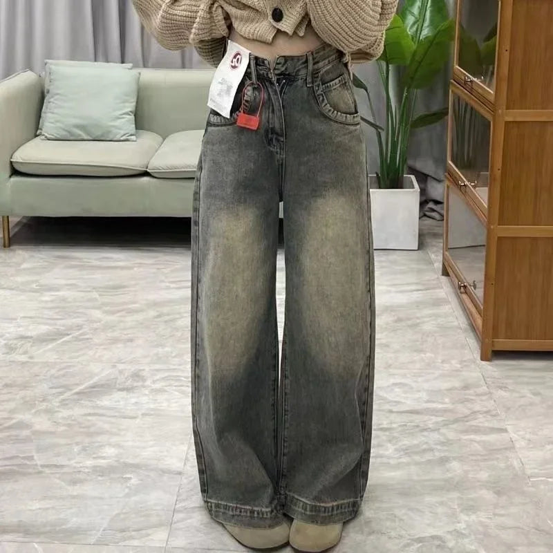 Vintage Wide-leg Jeans Women's