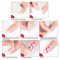 Nail Tips, Transparent Fake Fingernails Toenails Artifical Nails, Coffin Tips Manicure DIY Tools, Nails Tips Half Cover Acrylic