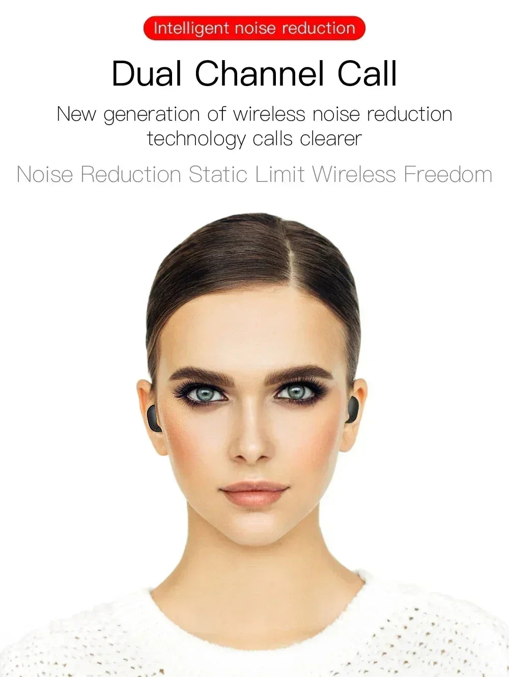2025New E6S Wireless Bluetooth Earphones A6S TWS Headset Noise Cancelling Earphones With Microphone Headphones For iPhone Xiaomi
