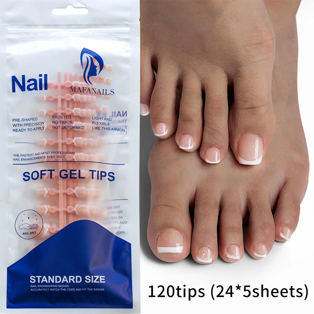 100pcs Light Pink Press-On Nails | Short & Medium Square | 10 Sizes Full Cover Nail Tips