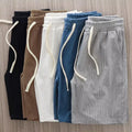 Men's Solid Color Waffle Shorts – Casual Mid-Waist Summer Shorts