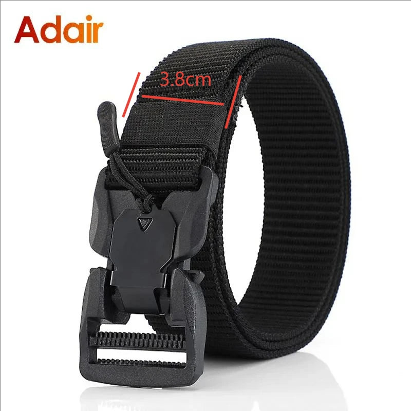Man Belt Nylon Webbing  Working belt Casual belt men Magnetic Canvas Buckle Fabric Waist Belt Men's trousers Waistband HB050 ﻿