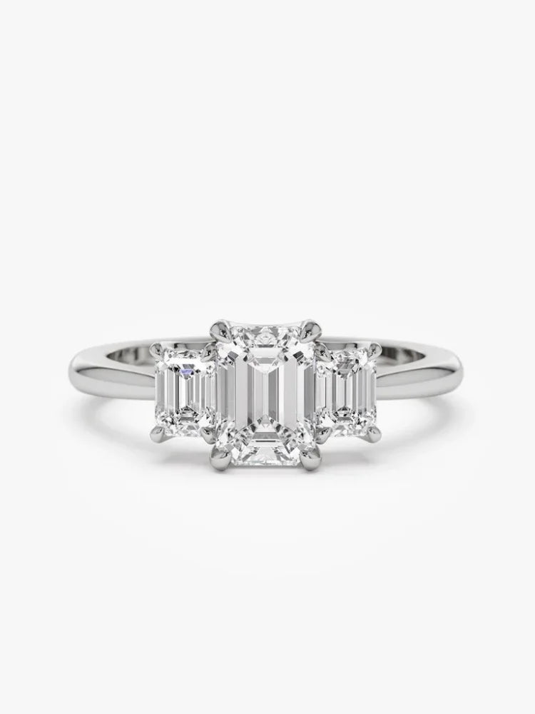 925 Sterling Silver Gorgeous Shiny Rectangle Zircon Ring For Women Engagement Wedding Romantic Luxury High Quality Fine Jewelry