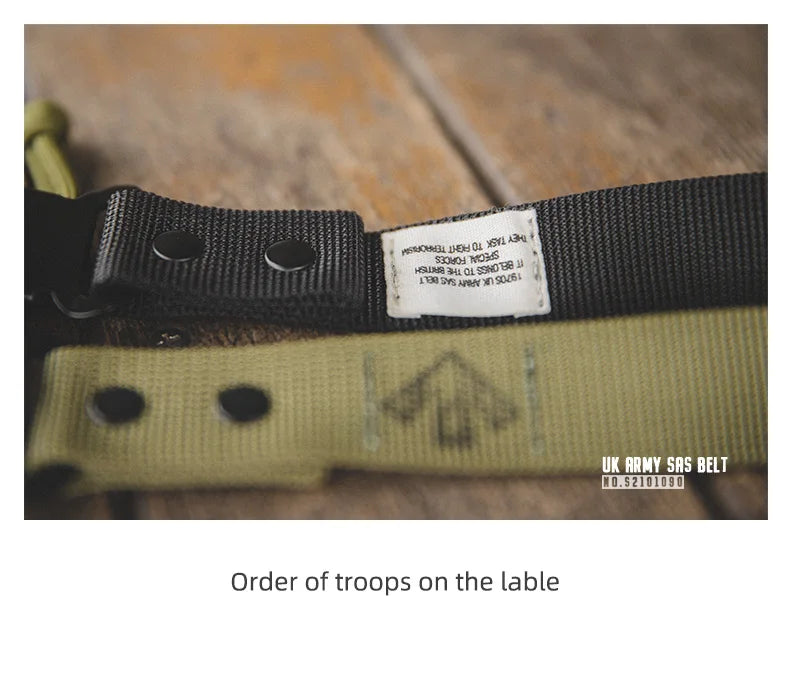 Maden Tooling American Retro SAS Quick-Buckle Belt Green Tactical Automatic Men Fashion Multifunctional Belt