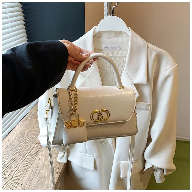 Famous Designer Leather Shoulder Bag For Women - Classic Elegant Handbag Messenger Bag Ladies Luxury Brand