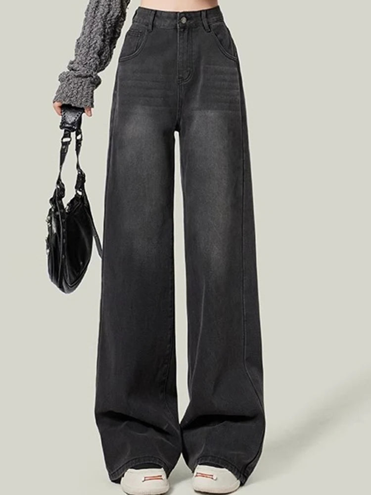 High Waist Jeans Lady Slim Fit Loose