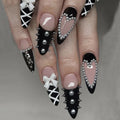 Gothic Bat Press-On Nails | 24pcs Reusable Acrylic | Halloween & Everyday