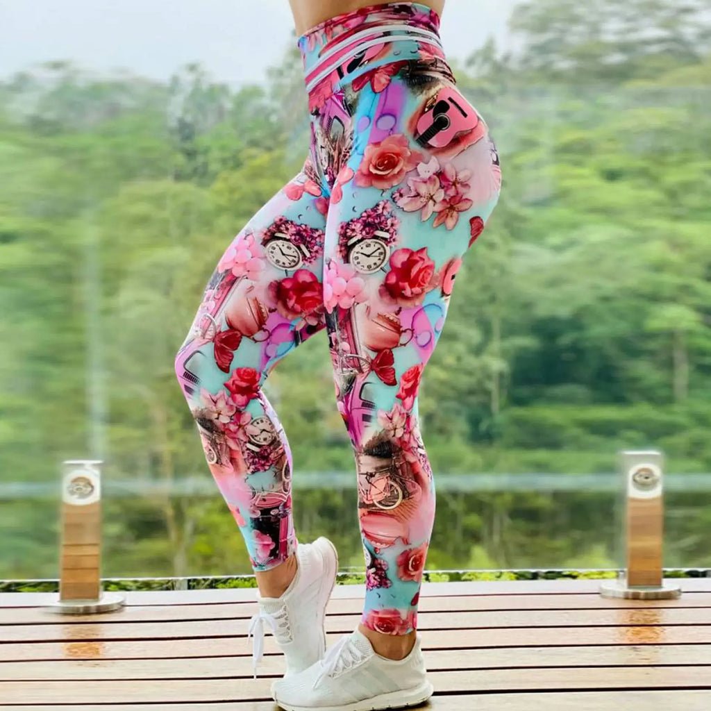 Leggings Women Sexy Sport Gym Training Print High Waist Yoga Pants Fitness Joggings Running Workout Legging Womens Clothing