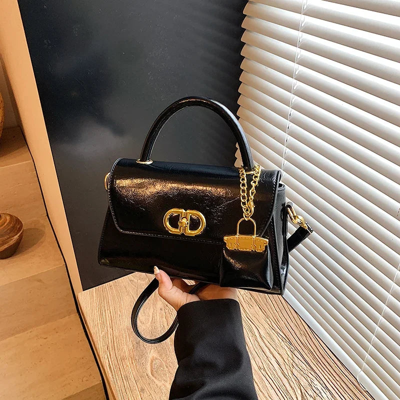 Famous Designer Leather Shoulder Bag For Women - Classic Elegant Handbag Messenger Bag Ladies Luxury Brand