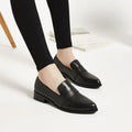 Shoes for Women 2025 Pointed Toe Ladies Summer Footwear Low Heel Elegant Black Moccasins Formal Korean Style Chic Point Lastest