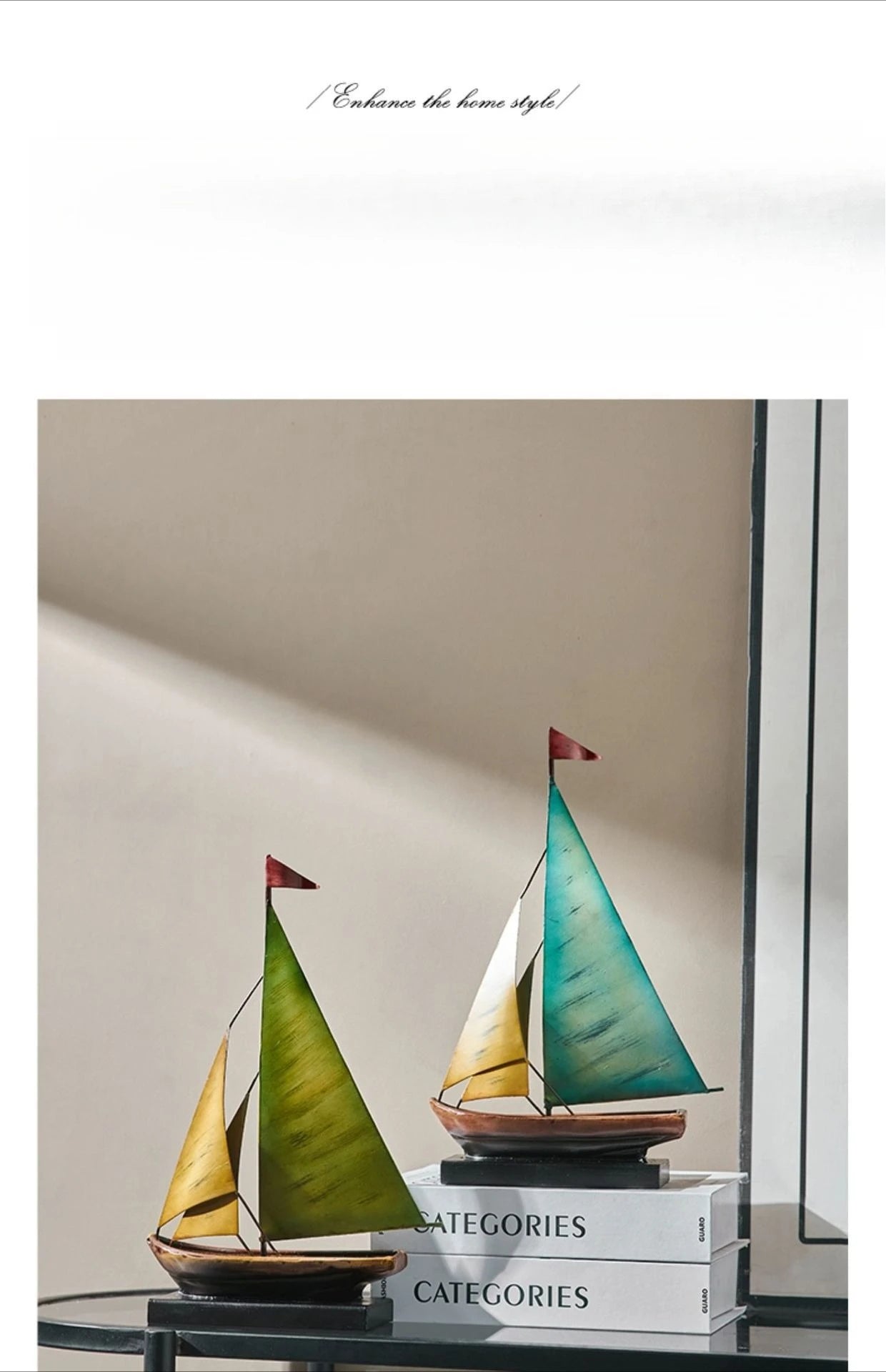 Creative Sailboat Model Ornament, Luxury Decor for Living Room TV Cabinet Bar Office Desk Decoration Home Decoration Accessories