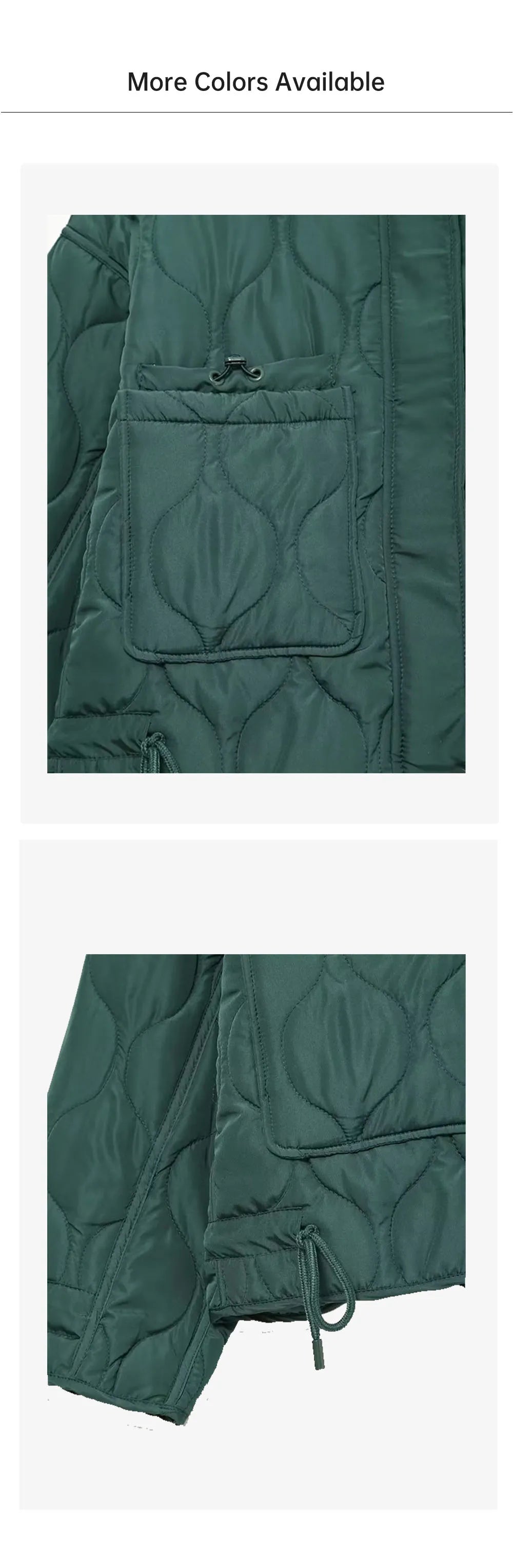 Autumn/Winter New Product Women's New Fashion Loose Pocket Stand up Collar Lightweight Cotton Coat Jacket Coat