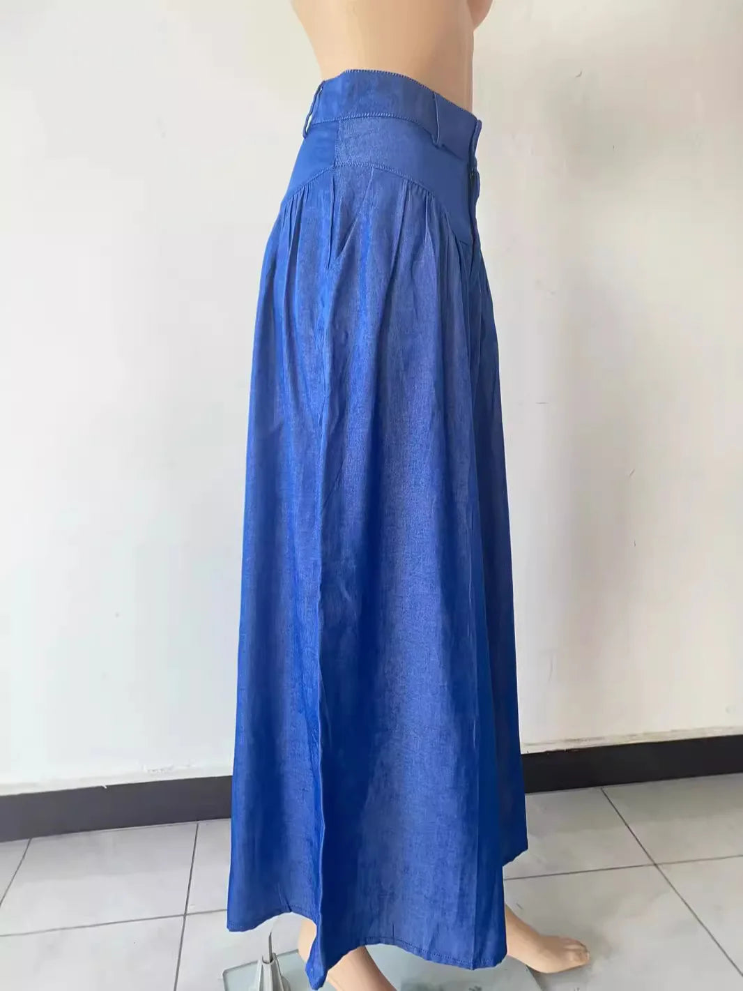 Wide-leg Pants Ladies Loose Plus Size High Waist Long Trousers