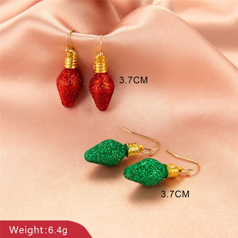 Luxury Christmas Earrings Cute Claus Snowman Tree Bell Elk Drop Earrings for Women Girls Kids Gifts 2022 Xmas Festival Jewelry