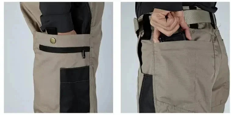 Wear Resistant Work Pant Man Multi-pocket Straight Cargo Trousers Outdoor Jogging Tactical Pants Spring Autumn Casual Trousers