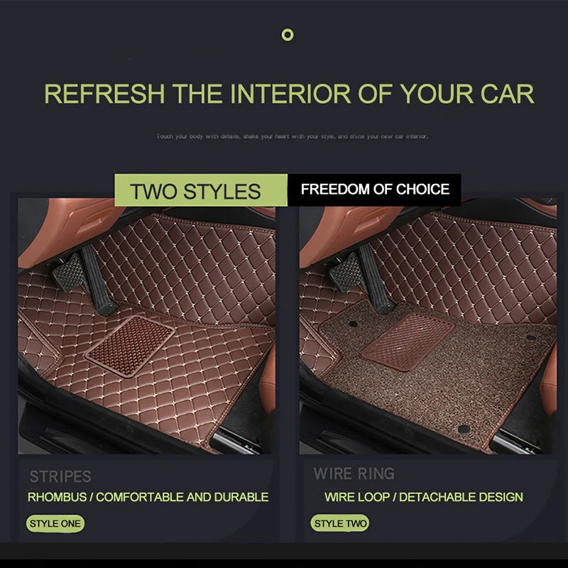 YOGOOGE Custom Car Floor Mats For Subaru Forester 2002-2023 Auto Carpets Foot Coche Accessorie