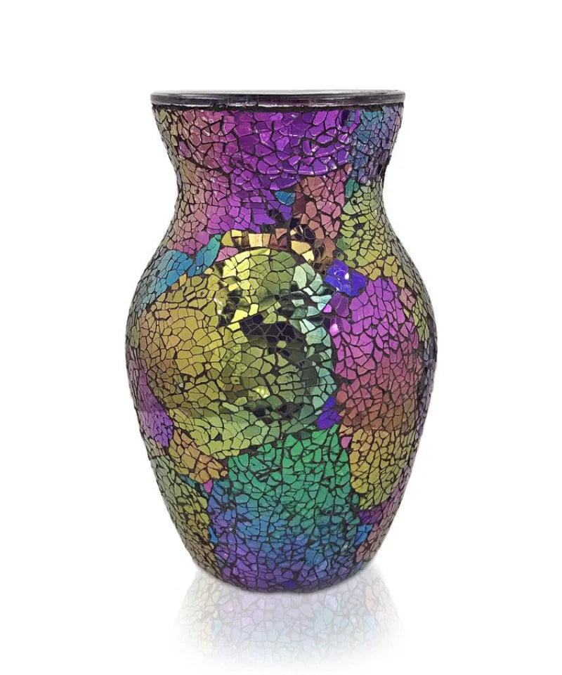 Bohemian Mosaic Glass Vases