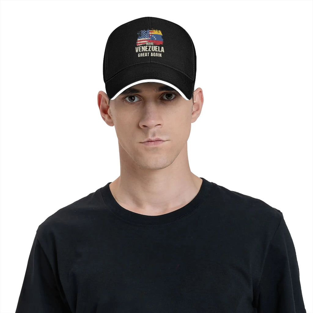 Make Venezuela Great Again Flag Baseball Cap  y2k Cute Female Male Trucker Hat Hot Sale Print Hunting Camping Snapback Cap Gift