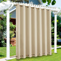 Patio Outdoor Curtain Waterproof Thermal Insulated Double Grommets Sun Block Windproof Window Curtains For Garden Drapes Porch