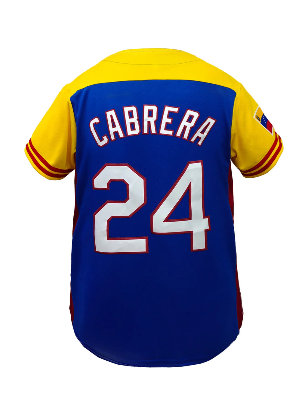 Men's Breathable Baseball Jersey V-Neck Short Sleeve "Venezuela" Embroidery, Breathable Loose Fit Baseball Shirt for Casual Wear