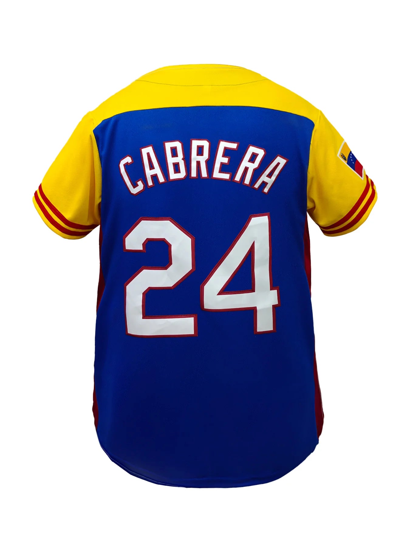 Men's Breathable Baseball Jersey V-Neck Short Sleeve "Venezuela" Embroidery, Breathable Loose Fit Baseball Shirt for Casual Wear